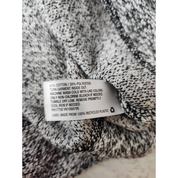 Merona Womens Tunic Sweater Black White Marled Long Sleeve Cowl Neck Pullover M - Picture 6 of 6